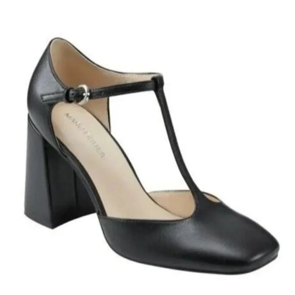 BRAND NEW MARC FISHER MFCYRENE-R T-STRAP BLOCK-HEEL PUMP G1